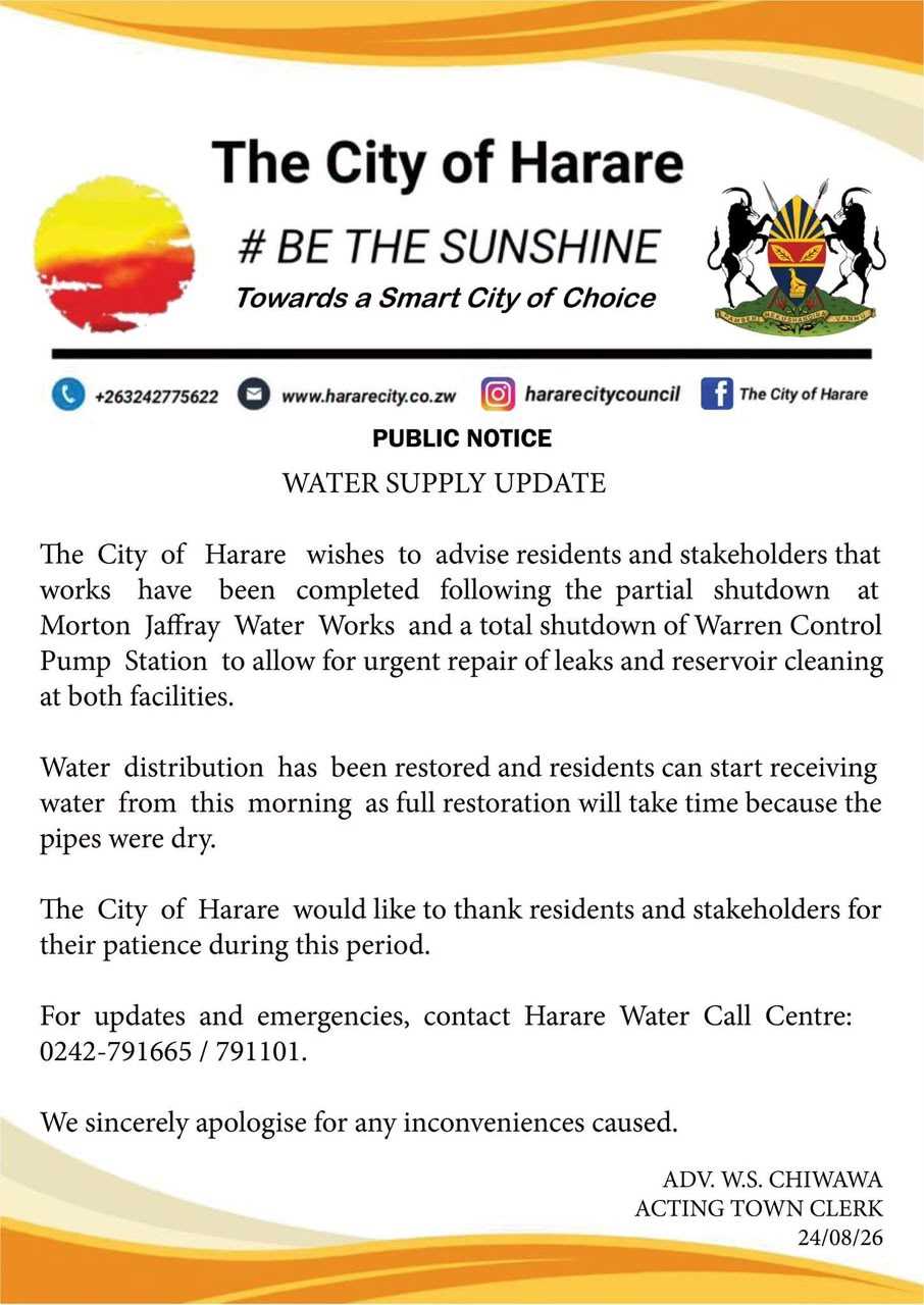 WATER SUPPLY UPDATE